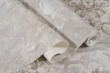 Купить Обои виниловые на флизелиновой основе Луиза, база, коричневый, 1,06x10 м, Domingo в интернет-магазине Akvilon.kz