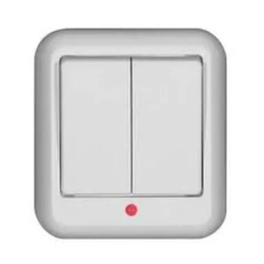 Купить Выключатель в сборе двухклавишный о/у 10А ПРИМА с подсветкой белый Shneider Electric в интернет-магазине Akvilon.kz