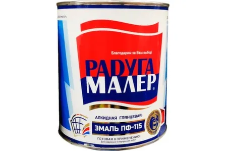 Купить Эмаль ПФ-115 алкидная для дерева и металла, сиреневая, 0,9 кг, Радугамалер в интернет-магазине Akvilon.kz