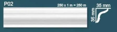 Плинтус потолочный белый 35x35x1000мм, Solid в интернет-магазине Akvilon.kz
