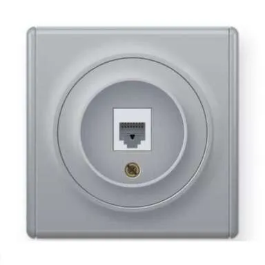 Купить Розетка 1-местная компьютерная OneKeyElektro Серый в интернет-магазине Akvilon.kz