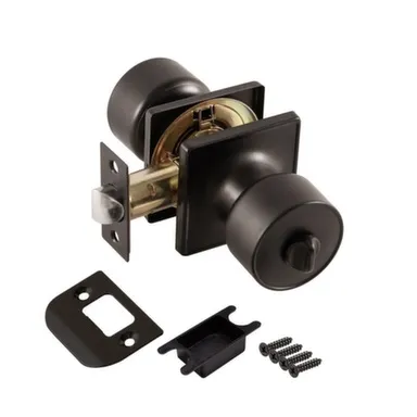 Купить Ручка-защелка межкомнатная черный BL-BK фиксатор Punto в интернет-магазине Akvilon.kz