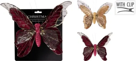 Купить Декорация Бабочка на клипсе, 30x25x2 см, в ассортименте, Koopman в интернет-магазине Akvilon.kz