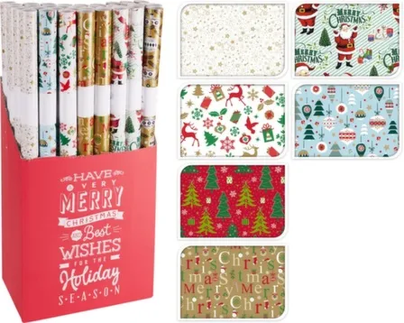 Купить Бумага для упаковки подарков, 70x700 см, в ассортименте, Koopman в интернет-магазине Akvilon.kz