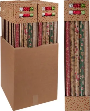 Купить Набор для декорирования: бумага для упаковки 70x200 см - 5 шт, лента 10 м - 3 шт, бант - 3шт, в ассортименте, Koopman в интернет-магазине Akvilon.kz