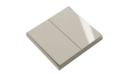 Выключатель 2-клавишный Auroom серия Linea механизм, Кашемир soft touch, 250V-10A в интернет-магазине Akvilon.kz