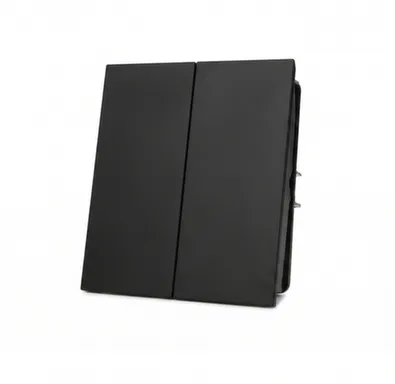 Выключатель проходной 2-клавишный Auroom серия Linea, Черный soft touch, 250V-10A в интернет-магазине Akvilon.kz Выключатель проходной 2-клавишный Auroom серия Linea, Черный soft touch, 250V-10A в интернет-магазине Akvilon.kz