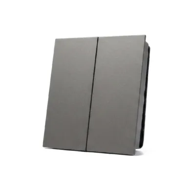 Выключатель проходной 2-клавишный Auroom серия Linea, Серый soft touch, 250V-10A в интернет-магазине Akvilon.kz Выключатель проходной 2-клавишный Auroom серия Linea, Серый soft touch, 250V-10A в интернет-магазине Akvilon.kz