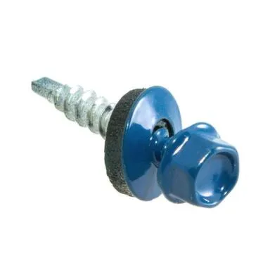 Купить Саморезы кровельные с буром 5,5x19 мм, синие, 70 шт, Стройбат в интернет-магазине Akvilon.kz