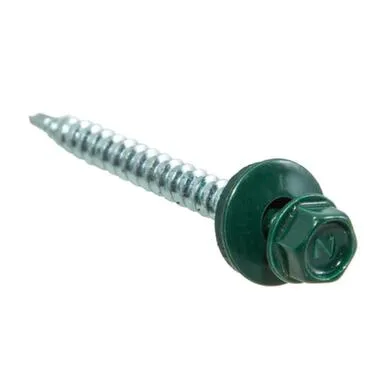 Купить Саморезы кровельные с буром 4,8x35 мм, темно-зеленые, 250 шт, Стройбат в интернет-магазине Akvilon.kz