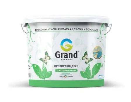 Купить Водоэмульсия Протирающаяся супербелая 25 кг, Grand victory в интернет-магазине Akvilon.kz