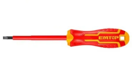 Купить Отвёртка диэлектрическая SL5,5, 125 мм, 1000 В, EMTOP в интернет-магазине Akvilon.kz