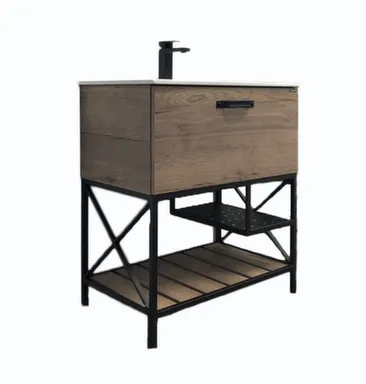 Купить Тумба Бредфорд дуб темный с умыв Comforty(75Е) 75 см, Comforty в интернет-магазине Akvilon.kz