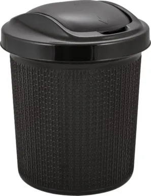 Купить Контейнер для мусора Soul, 12 л, с крышкой "маятник", венге, Spin&Clean в интернет-магазине Akvilon.kz