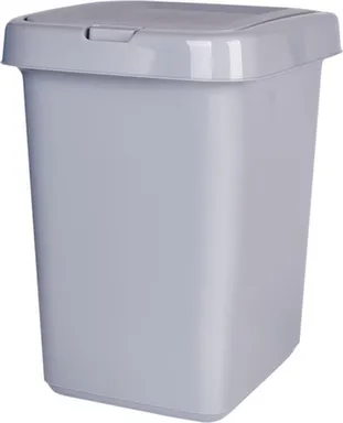 Купить Контейнер для мусора Step с крышкой Push to Open, 25л, серый, Spin&Clean в интернет-магазине Akvilon.kz