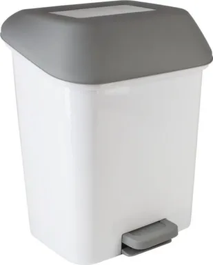 Купить Контейнер для мусора с педалью Step, 15 л, белый, Spin&Clean в интернет-магазине Akvilon.kz