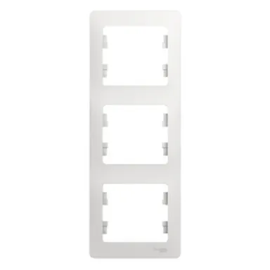 Купить Рамка 3-местная вертикальная Schneider Electric Glossa в интернет-магазине Akvilon.kz