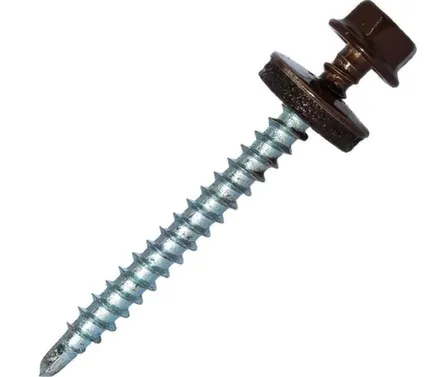 Купить Саморез кровельный 4,8x50 мм сверло 5 мм №1, Цинк, RAL 8017, Hardwex в интернет-магазине Akvilon.kz