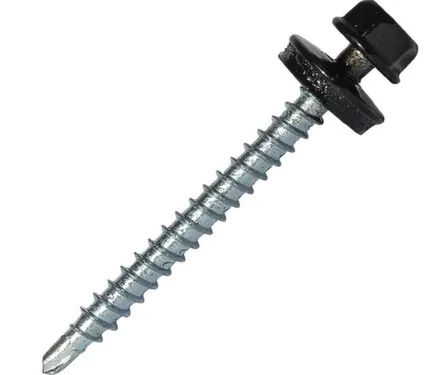 Купить Саморез кровельный 4,8x50 мм сверло 5 мм №1, Цинк, RAL 9005, Hardwex в интернет-магазине Akvilon.kz