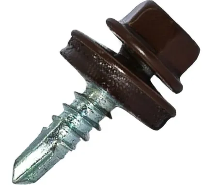 Купить Саморез кровельный 5,5x19 мм сверло 9 мм №3, Цинк, RAL 8017, Hardwex в интернет-магазине Akvilon.kz Купить Саморез кровельный 5,5x19 мм сверло 9 мм №3, Цинк, RAL 8017, Hardwex в интернет-магазине Akvilon.kz