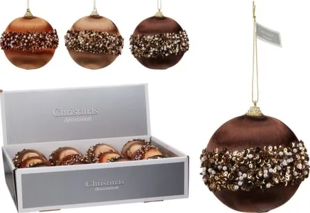 Купить Ёлочное украшение Шар, диаметр 10 см, в ассортименте, Koopman в интернет-магазине Akvilon.kz