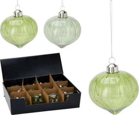 Купить Ёлочное украшение Луковка, стекло, диаметр 8 см, в ассортименте, Koopman в интернет-магазине Akvilon.kz