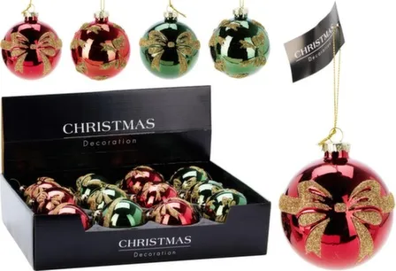 Купить Ёлочное украшение Шар, диаметр 8 см, в ассортименте, Koopman в интернет-магазине Akvilon.kz