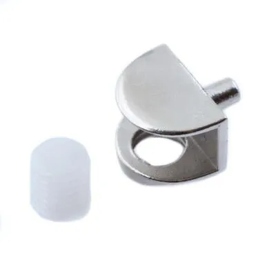 Купить Стеклодержатель П-образный на бобышке, никель, 2 шт, Стройбат в интернет-магазине Akvilon.kz