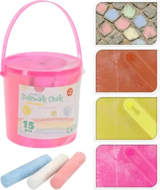 Купить Мел для рисования в ведерке, набор 15 шт, в ассортименте, Koopman в интернет-магазине Akvilon.kz