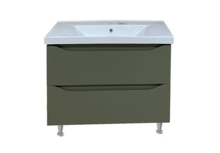 Купить Тумба напольная Севилья 80 олива матовая с умывальником Sava 80 см, Сансервис в интернет-магазине Akvilon.kz