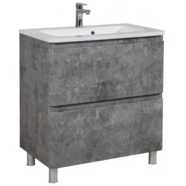 Купить Тумба Акцент, серый мрамор, с умывальником Альфа, 70 см, Аква Родос в интернет-магазине Akvilon.kz