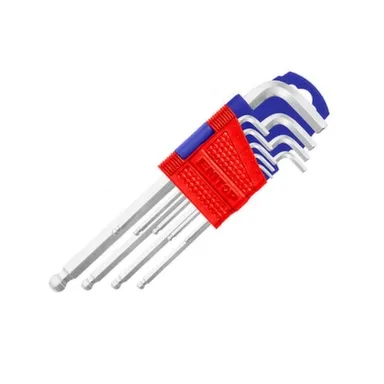 Купить Набор имбусовых ключей с шарнирными наконечниками HEX 1,5-10мм, экстра длинные, EMTOP в интернет-магазине Akvilon.kz