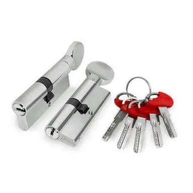 Купить Цилиндровый механизм с вертушкой асимметричный D-PRO502 45+10+55 мм хром, Punto в интернет-магазине Akvilon.kz