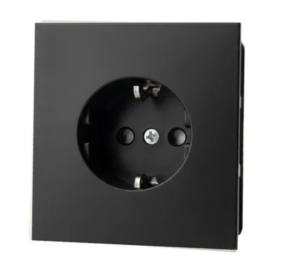 Розетка Auroom серия Linea 1-местная (механизм) с/з, Черный soft touch, 250V-16A в интернет-магазине Akvilon.kz Розетка Auroom серия Linea 1-местная (механизм) с/з, Черный soft touch, 250V-16A в интернет-магазине Akvilon.kz