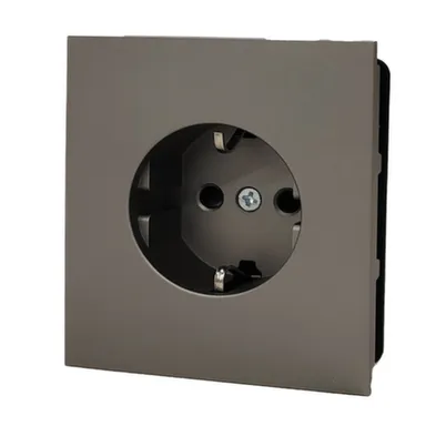 Розетка Auroom серия Linea 1-местная (механизм) с/з, Серый soft touch, 250V-16A в интернет-магазине Akvilon.kz Розетка Auroom серия Linea 1-местная (механизм) с/з, Серый soft touch, 250V-16A в интернет-магазине Akvilon.kz