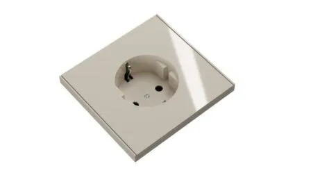 Розетка Auroom серия Linea 1-местная (механизм) с/з, Кашемир soft touch, 250V-10A в интернет-магазине Akvilon.kz