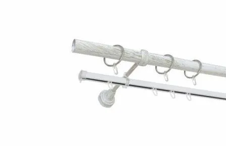 Купить Карниз металл гладкий d25мм 180см белое золото, Delfa в интернет-магазине Akvilon.kz