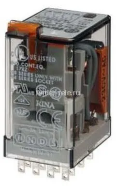 Купить Промежуточное реле 4CO 7A 4контакта LED Finder в интернет-магазине Akvilon.kz