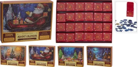 Купить Адвент-пазл рождественский, 1008 деталей, в ассортименте, Koopman в интернет-магазине Akvilon.kz
