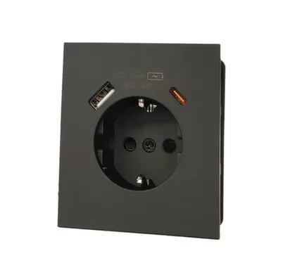 Розетка с разъемом USB+TYPE C Auroom серия Linea 1-местная (механизм), быстрая зарядка 20W в интернет-магазине Akvilon.kz Розетка с разъемом USB+TYPE C Auroom серия Linea 1-местная (механизм), быстрая зарядка 20W в интернет-магазине Akvilon.kz