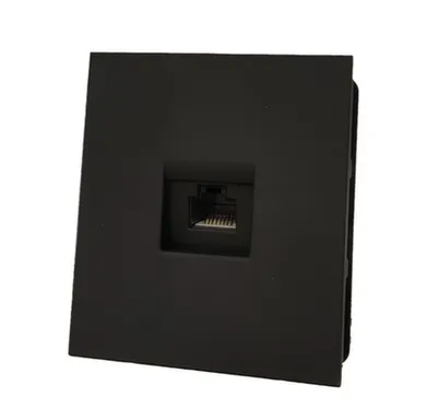 Розетка компьютерная Auroom серия Linea 1-местная (механизм) RJ-45 CAT6, Черный soft touch в интернет-магазине Akvilon.kz Розетка компьютерная Auroom серия Linea 1-местная (механизм) RJ-45 CAT6, Черный soft touch в интернет-магазине Akvilon.kz