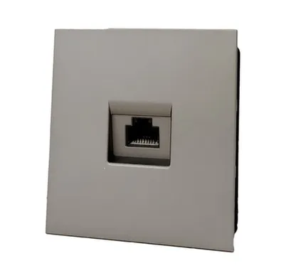 Розетка компьютерная Auroom серия Linea 1-местная (механизм) RJ-45 CAT6, Серый soft touch в интернет-магазине Akvilon.kz Розетка компьютерная Auroom серия Linea 1-местная (механизм) RJ-45 CAT6, Серый soft touch в интернет-магазине Akvilon.kz