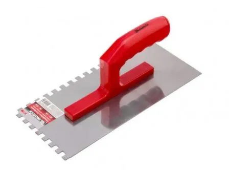 Купить Гладилка стальная, 280x130 мм, зеркальная полировка, пластмас. ручка, зуб 8x8 мм, Matrix в интернет-магазине Akvilon.kz