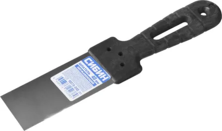 Купить Шпатель нержавеющий, с пластмассовой ручкой, 40 мм, Сибин в интернет-магазине Akvilon.kz