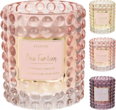 Купить Свеча залитая в стакан, разм. 10x10x8 см, в асс. в интернет-магазине Akvilon.kz