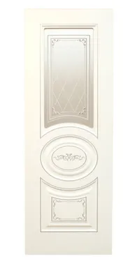 Купить Дверь межкомнатная Скин-3 остекленное Роял вуд белый патина серебро 800 800 МАРКЕЕВ ДВЕРИ в интернет-магазине Akvilon.kz