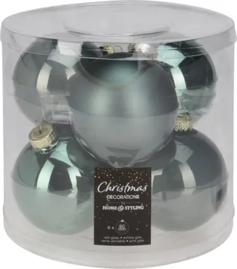 Купить Ёлочное украшение Шар, зеленый, диаметр 8 см, набор 6 шт, в ассортименте, Koopman в интернет-магазине Akvilon.kz