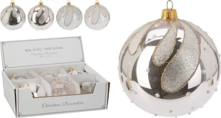 Купить Ёлочное украшение Шар, диаметр 10 см, в ассортименте, Koopman в интернет-магазине Akvilon.kz