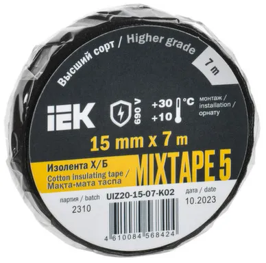 Купить Изолента Х/Б 15мм 7м MIXTAPE 5, IEK в интернет-магазине Akvilon.kz