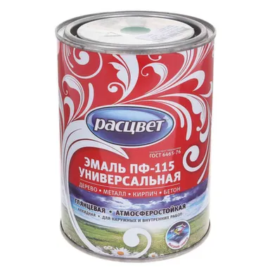 Купить Эмаль ПФ-115 алкидная универсальная бежевая 0,9 кг, Расцвет 0,9 в интернет-магазине Akvilon.kz